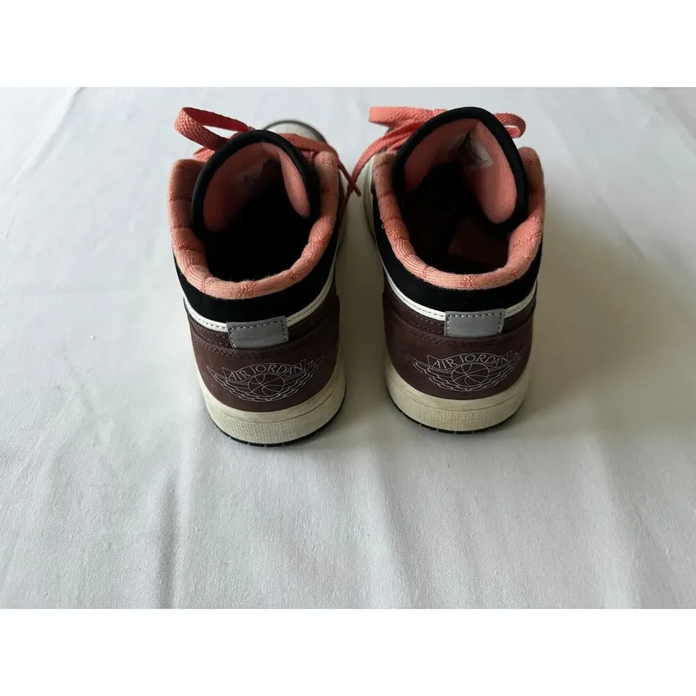 Nike Air Jordan 1 Low SE Brown Pink White Sneakers Men’s Size 8